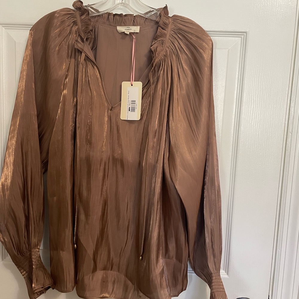 Entro Metallic Bronze Blouse